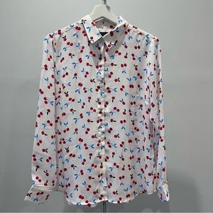 Cherry patterned summer blouse, Banana republic, size M, good condition